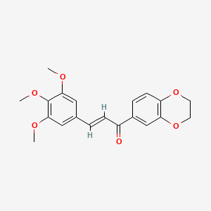 molecular formula C20H20O6 B3877286 1-(2,3-dihydro-1,4-benzodioxin-6-yl)-3-(3,4,5-trimethoxyphenyl)-2-propen-1-one 