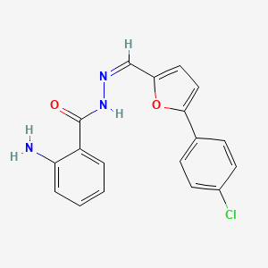 2-amino-N'-{[5-(4-chlorophenyl)-2-furyl]methylene}benzohydrazide