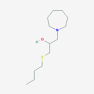 molecular formula C13H27NOS B3877297 1-(1-azepanyl)-3-(butylthio)-2-propanol 