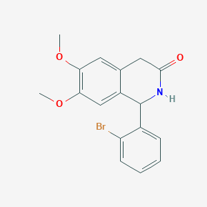 molecular formula C17H16BrNO3 B3877310 1-(2-bromophenyl)-6,7-dimethoxy-1,4-dihydro-3(2H)-isoquinolinone 