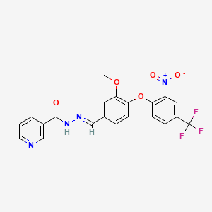 N'-{3-methoxy-4-[2-nitro-4-(trifluoromethyl)phenoxy]benzylidene}nicotinohydrazide