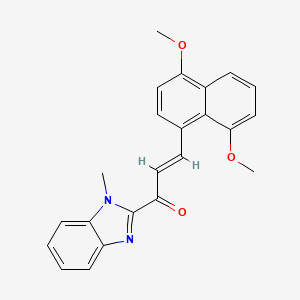molecular formula C23H20N2O3 B3877346 3-(4,8-dimethoxy-1-naphthyl)-1-(1-methyl-1H-benzimidazol-2-yl)-2-propen-1-one 