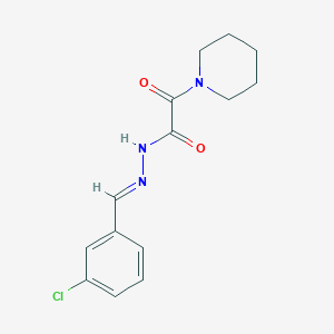 molecular formula C14H16ClN3O2 B3877351 N'-(3-chlorobenzylidene)-2-oxo-2-(1-piperidinyl)acetohydrazide 