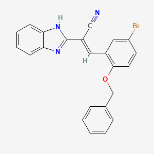 molecular formula C23H16BrN3O B3877370 2-(1H-benzimidazol-2-yl)-3-[2-(benzyloxy)-5-bromophenyl]acrylonitrile 
