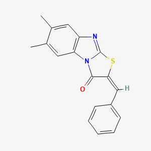 2-benzylidene-6,7-dimethyl[1,3]thiazolo[3,2-a]benzimidazol-3(2H)-one