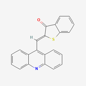 molecular formula C22H13NOS B3877437 2-(9-acridinylmethylene)-1-benzothiophen-3(2H)-one CAS No. 5663-90-1