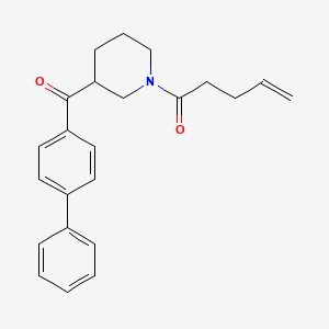 molecular formula C23H25NO2 B3877444 4-biphenylyl[1-(4-pentenoyl)-3-piperidinyl]methanone 