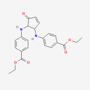 diethyl 4,4'-[(5-oxo-3-cyclopentene-1,2-diyl)diimino]dibenzoate