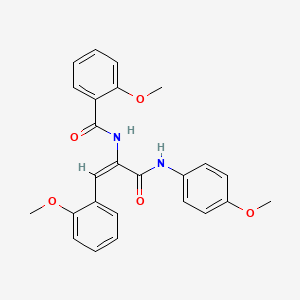 molecular formula C25H24N2O5 B3877474 2-methoxy-N-(2-(2-methoxyphenyl)-1-{[(4-methoxyphenyl)amino]carbonyl}vinyl)benzamide 
