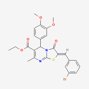 ethyl 2-(3-bromobenzylidene)-5-(3,4-dimethoxyphenyl)-7-methyl-3-oxo-2,3-dihydro-5H-[1,3]thiazolo[3,2-a]pyrimidine-6-carboxylate