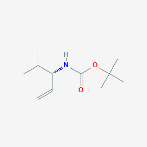 molecular formula C11H21NO2 B038775 Carbamic acid, [1-(1-methylethyl)-2-propenyl]-, 1,1-dimethylethyl ester, (S)- CAS No. 115378-34-2