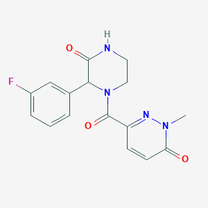 6-{[2-(3-fluorophenyl)-3-oxo-1-piperazinyl]carbonyl}-2-methyl-3(2H)-pyridazinone