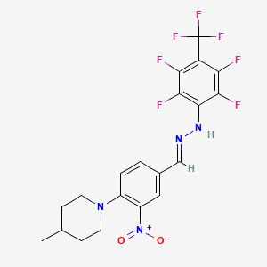 4-(4-methyl-1-piperidinyl)-3-nitrobenzaldehyde [2,3,5,6-tetrafluoro-4-(trifluoromethyl)phenyl]hydrazone