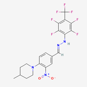 molecular formula C20H17F7N4O2 B3877519 4-(4-methyl-1-piperidinyl)-3-nitrobenzaldehyde [2,3,5,6-tetrafluoro-4-(trifluoromethyl)phenyl]hydrazone 