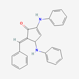 molecular formula C24H20N2O B3877544 2,4-dianilino-5-benzylidene-2-cyclopenten-1-one 