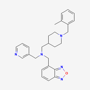 molecular formula C27H31N5O B3877563 (2,1,3-benzoxadiazol-4-ylmethyl){[1-(2-methylbenzyl)-4-piperidinyl]methyl}(3-pyridinylmethyl)amine 