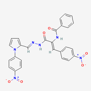 N-{2-(4-nitrophenyl)-1-[(2-{[1-(4-nitrophenyl)-1H-pyrrol-2-yl]methylene}hydrazino)carbonyl]vinyl}benzamide