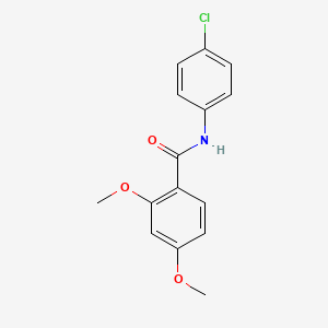 molecular formula C15H14ClNO3 B3877620 N-(4-chlorophenyl)-2,4-dimethoxybenzamide 