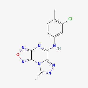 molecular formula C13H10ClN7O B3877631 N-(3-chloro-4-methylphenyl)-8-methyl[1,2,5]oxadiazolo[3,4-e][1,2,4]triazolo[4,3-a]pyrazin-5-amine 