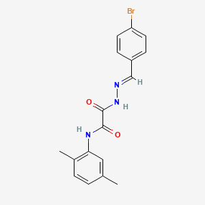 molecular formula C17H16BrN3O2 B3877650 2-[2-(4-bromobenzylidene)hydrazino]-N-(2,5-dimethylphenyl)-2-oxoacetamide 