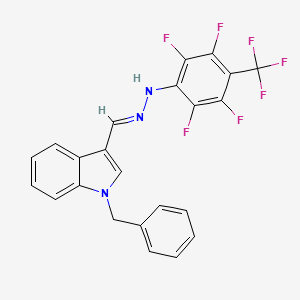 1-benzyl-1H-indole-3-carbaldehyde [2,3,5,6-tetrafluoro-4-(trifluoromethyl)phenyl]hydrazone