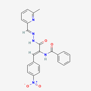 N-[1-({2-[(6-methyl-2-pyridinyl)methylene]hydrazino}carbonyl)-2-(4-nitrophenyl)vinyl]benzamide