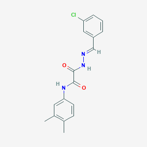 2-[2-(3-chlorobenzylidene)hydrazino]-N-(3,4-dimethylphenyl)-2-oxoacetamide