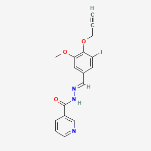 molecular formula C17H14IN3O3 B3877709 N'-[3-iodo-5-methoxy-4-(2-propyn-1-yloxy)benzylidene]nicotinohydrazide 