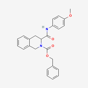 molecular formula C25H24N2O4 B3877717 benzyl 3-{[(4-methoxyphenyl)amino]carbonyl}-3,4-dihydro-2(1H)-isoquinolinecarboxylate 