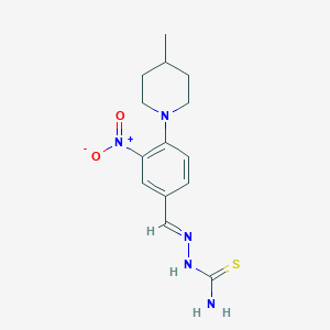 molecular formula C14H19N5O2S B3877736 4-(4-methyl-1-piperidinyl)-3-nitrobenzaldehyde thiosemicarbazone 