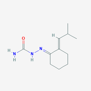 molecular formula C11H19N3O B3877744 2-(2-methylpropylidene)-1-cyclohexanone semicarbazone 