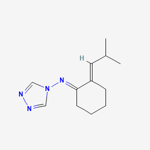 N-[2-(2-methylpropylidene)cyclohexylidene]-4H-1,2,4-triazol-4-amine