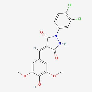 1-(3,4-dichlorophenyl)-4-(4-hydroxy-3,5-dimethoxybenzylidene)-3,5-pyrazolidinedione