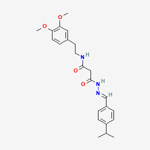 N-[2-(3,4-dimethoxyphenyl)ethyl]-3-[2-(4-isopropylbenzylidene)hydrazino]-3-oxopropanamide