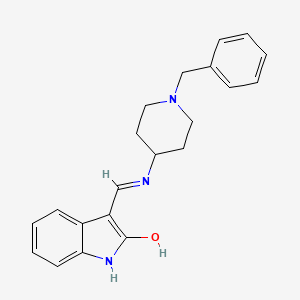 3-{[(1-benzyl-4-piperidinyl)amino]methylene}-1,3-dihydro-2H-indol-2-one