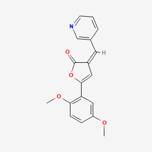 molecular formula C18H15NO4 B3877904 5-(2,5-dimethoxyphenyl)-3-(3-pyridinylmethylene)-2(3H)-furanone 