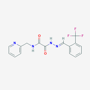 2-oxo-N-(2-pyridinylmethyl)-2-{2-[2-(trifluoromethyl)benzylidene]hydrazino}acetamide