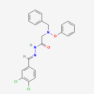 molecular formula C22H19Cl2N3O2 B3878008 2-[benzyl(phenoxy)amino]-N'-(3,4-dichlorobenzylidene)acetohydrazide 