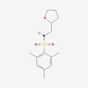 molecular formula C14H21NO3S B387801 2,4,6-trimethyl-N-(tetrahydrofuran-2-ylmethyl)benzenesulfonamide CAS No. 346691-91-6