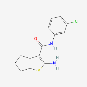 molecular formula C14H13ClN2OS B3878018 2-amino-N-(3-chlorophenyl)-5,6-dihydro-4H-cyclopenta[b]thiophene-3-carboxamide 