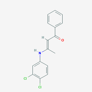 molecular formula C16H13Cl2NO B3878024 3-[(3,4-dichlorophenyl)amino]-1-phenyl-2-buten-1-one 