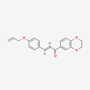 molecular formula C20H18O4 B3878045 3-[4-(allyloxy)phenyl]-1-(2,3-dihydro-1,4-benzodioxin-6-yl)-2-propen-1-one 