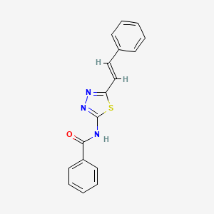 molecular formula C17H13N3OS B3878103 N-[5-(2-phenylvinyl)-1,3,4-thiadiazol-2-yl]benzamide 