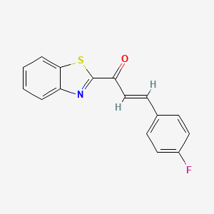 molecular formula C16H10FNOS B3878113 1-(1,3-benzothiazol-2-yl)-3-(4-fluorophenyl)-2-propen-1-one 