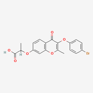 2-{[3-(4-bromophenoxy)-2-methyl-4-oxo-4H-chromen-7-yl]oxy}propanoic acid