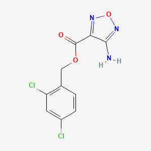 molecular formula C10H7Cl2N3O3 B3878119 2,4-dichlorobenzyl 4-amino-1,2,5-oxadiazole-3-carboxylate 