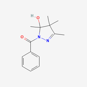 molecular formula C14H18N2O2 B3878132 1-benzoyl-3,4,4,5-tetramethyl-4,5-dihydro-1H-pyrazol-5-ol CAS No. 87885-62-9