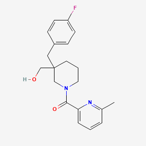 molecular formula C20H23FN2O2 B3878144 {3-(4-fluorobenzyl)-1-[(6-methyl-2-pyridinyl)carbonyl]-3-piperidinyl}methanol 