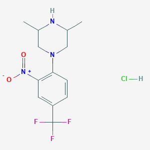 3,5-dimethyl-1-[2-nitro-4-(trifluoromethyl)phenyl]piperazine hydrochloride