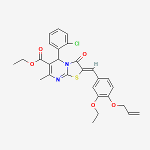 ethyl 2-[4-(allyloxy)-3-ethoxybenzylidene]-5-(2-chlorophenyl)-7-methyl-3-oxo-2,3-dihydro-5H-[1,3]thiazolo[3,2-a]pyrimidine-6-carboxylate